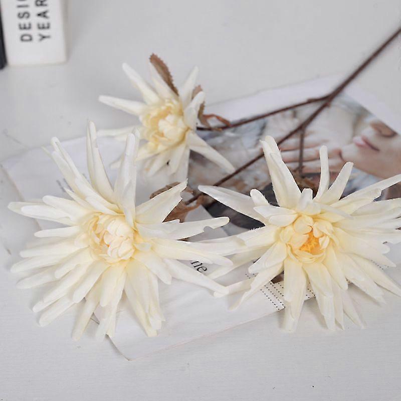 Artificial flowers and bouquets Simulation flower Simulation white chrysanthemum 3pcs