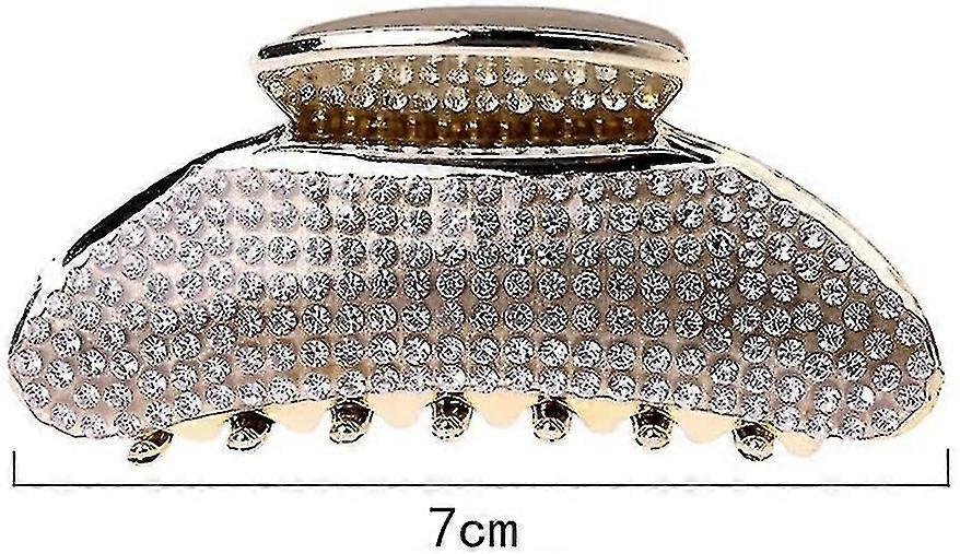 Hair Claw Clip, Elegant Design with Sparkling Rhinestones and Delicate Pearls, Strong - Hold for Styling, Ideal Hair Accessory