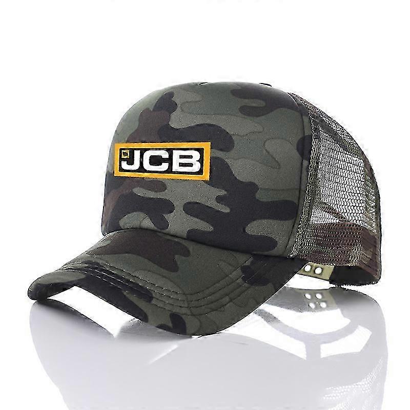 Jcb Excavator Trucker Cap - Hat - Unisex Mesh Net Snapback Cap For Men And Women