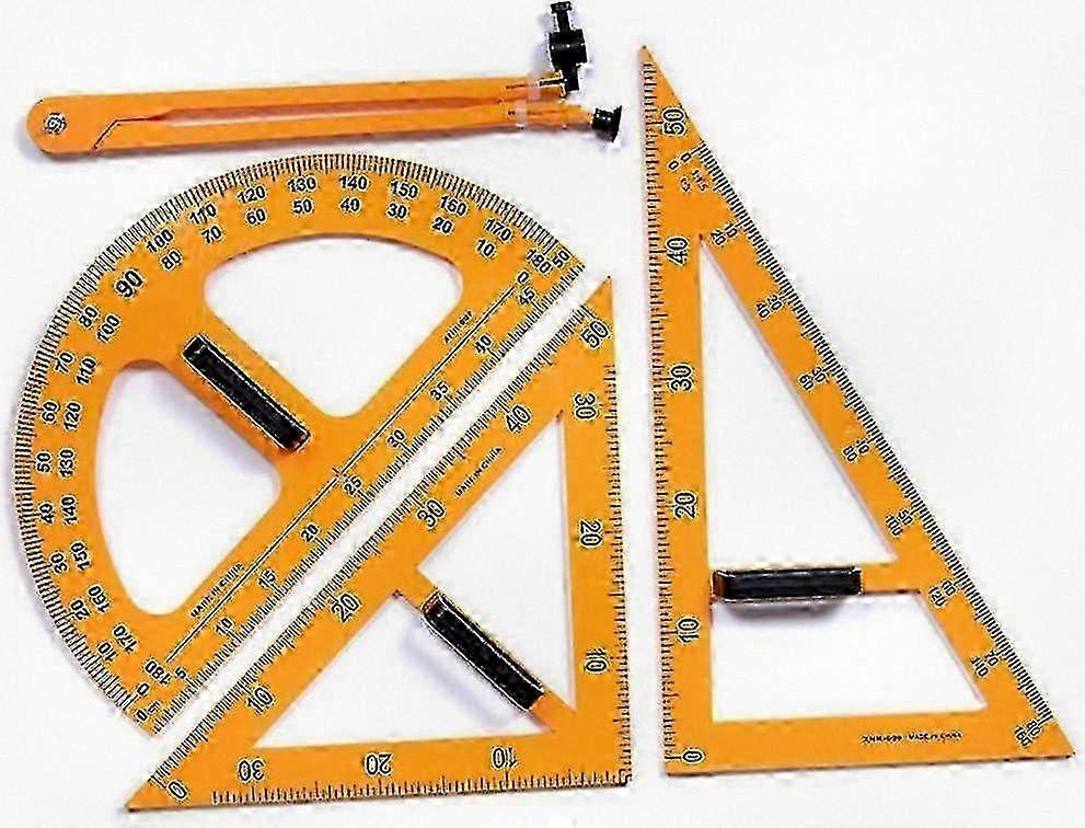 Multifunctional Geometry Set for Teachers with Triangle Ruler Compass Protractor and Measuring Tools