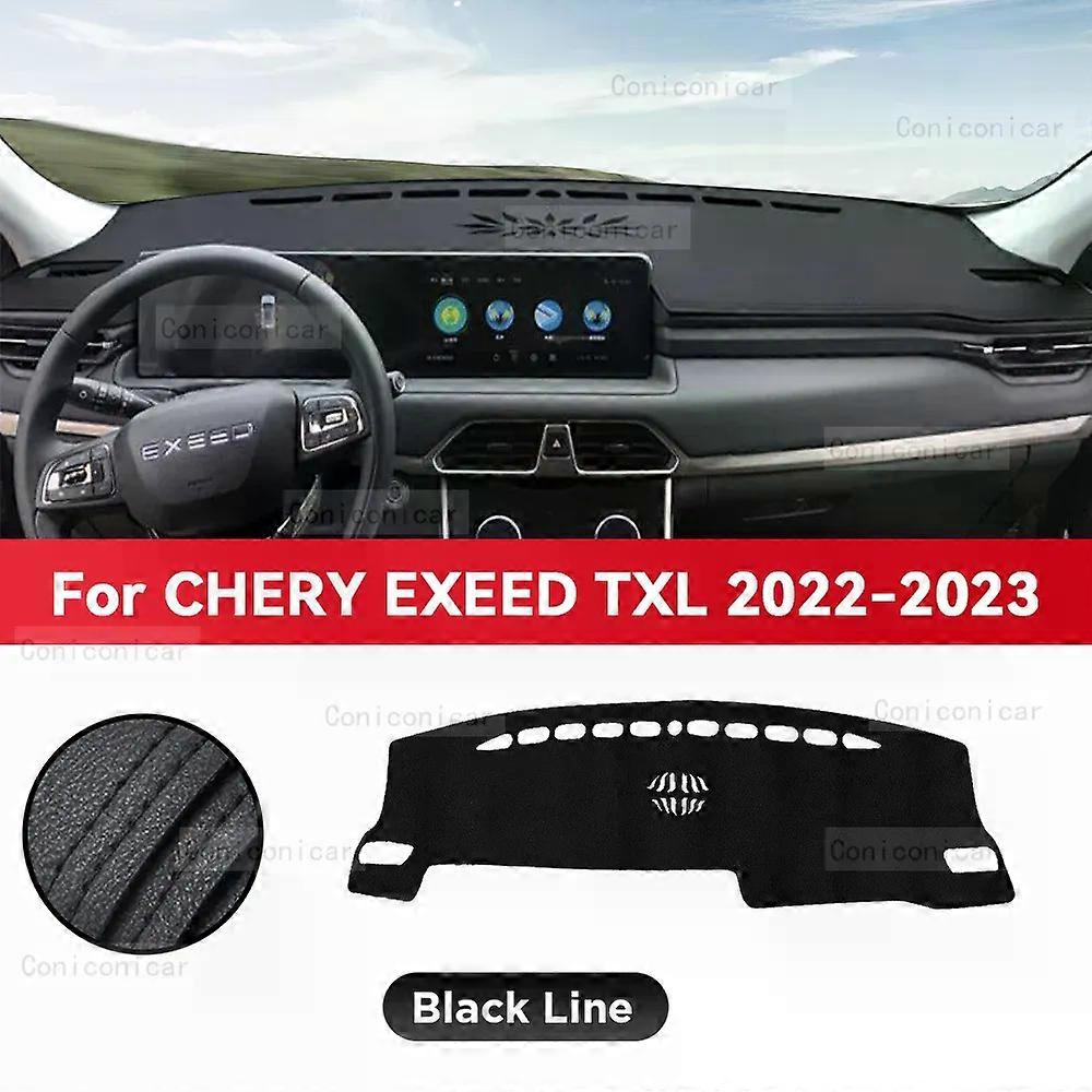 Dashboard Cover Mat Protective Pad For CHERY EXEED TXL 2022 2023 Car Accessories Dash Board Sunshade Anti-UV Carpet Dashmat