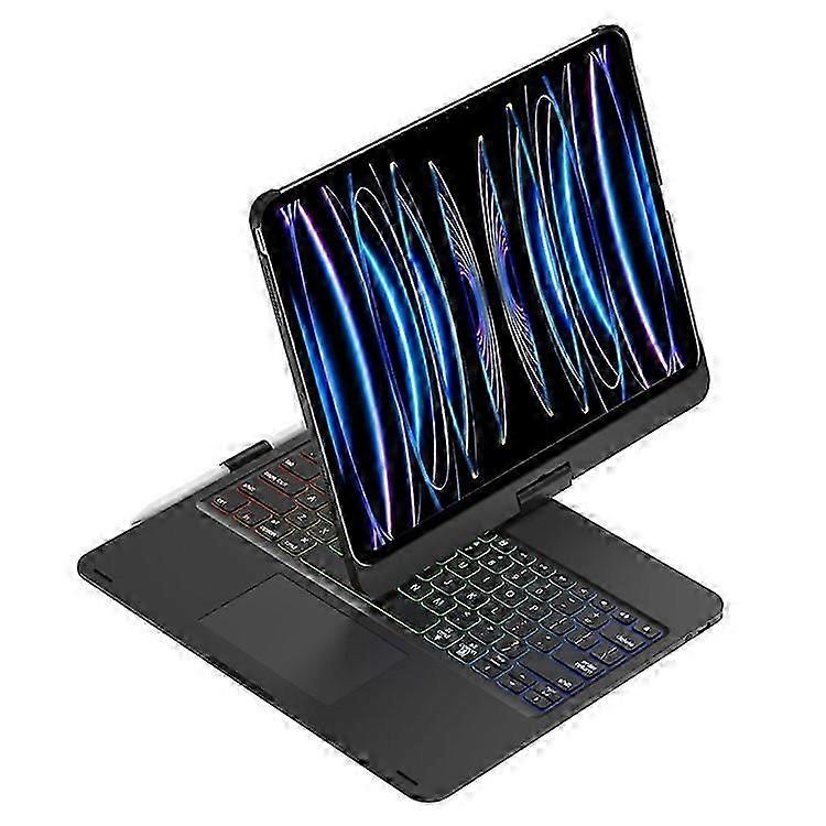 Compatible For Ipad Pro 13 (2024) Trackpad Backlight Keyboard With Tablet Case