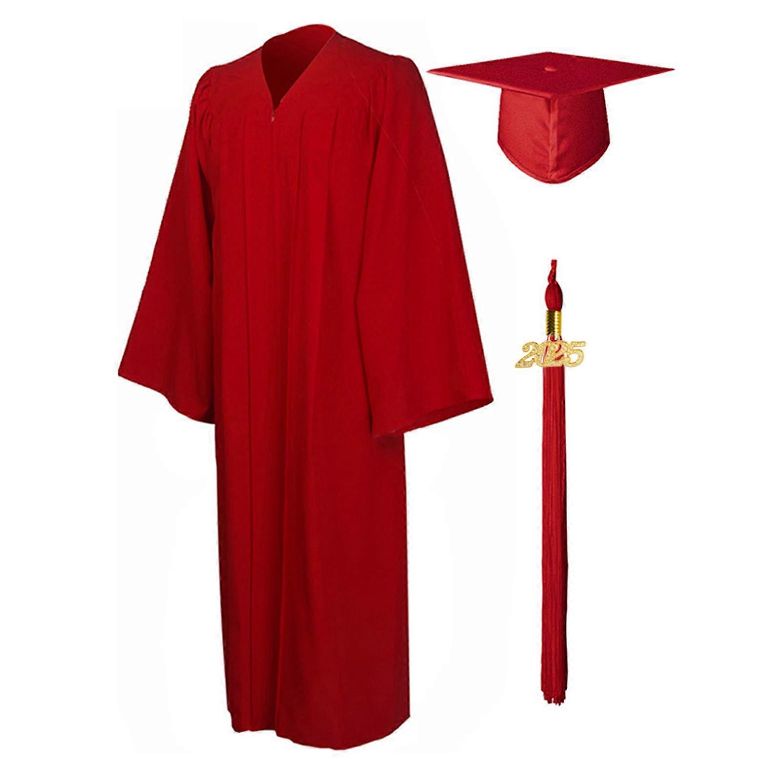 2025 Adult Graduation Robe Set Graduation Gown and Caps Tassels Set for  College,Highs School and Bachelors Women Man Red XXXL | Fruugo CZ