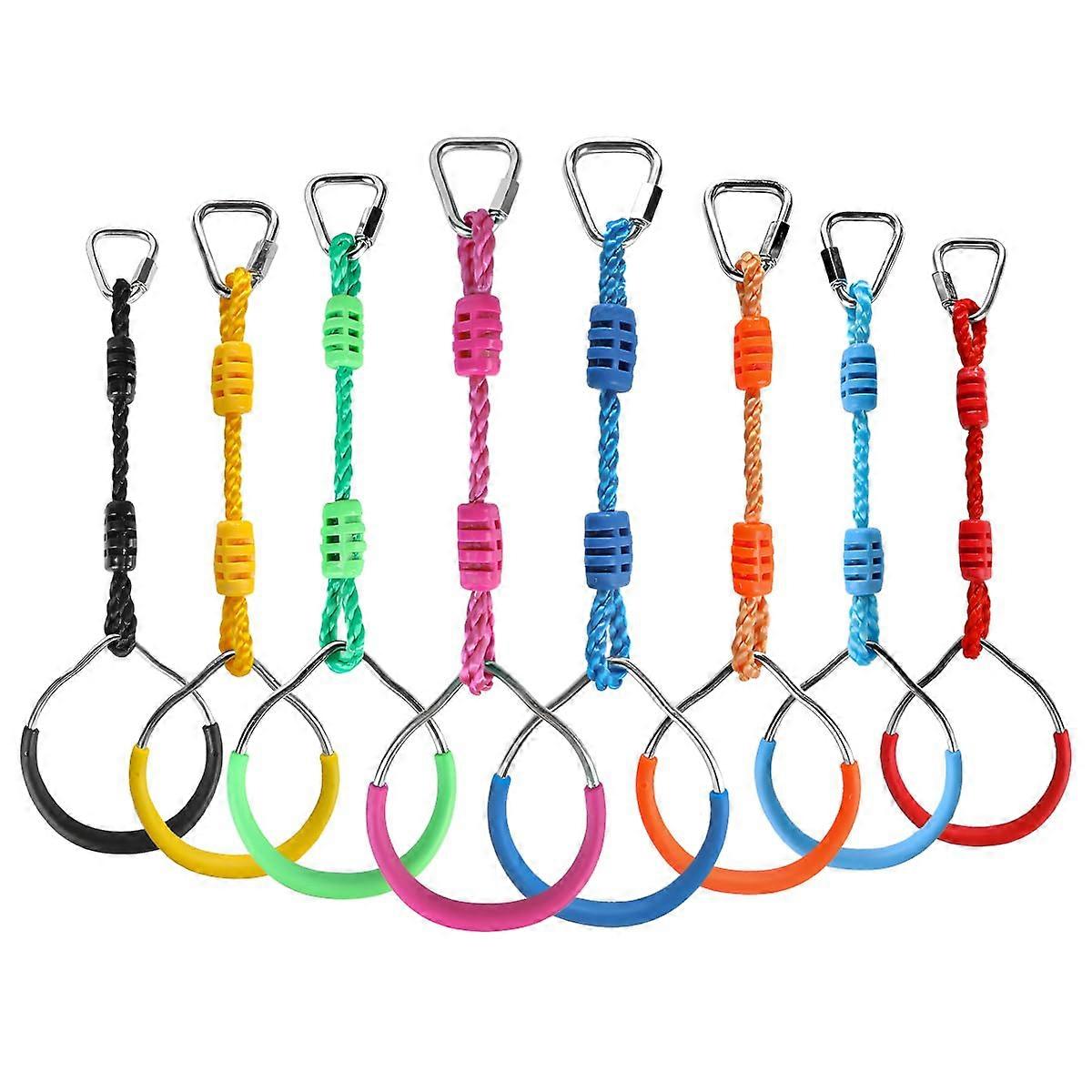 MultiColor Ninja Rings Monkey Adjustable Bars Backyard Obstacle Course
