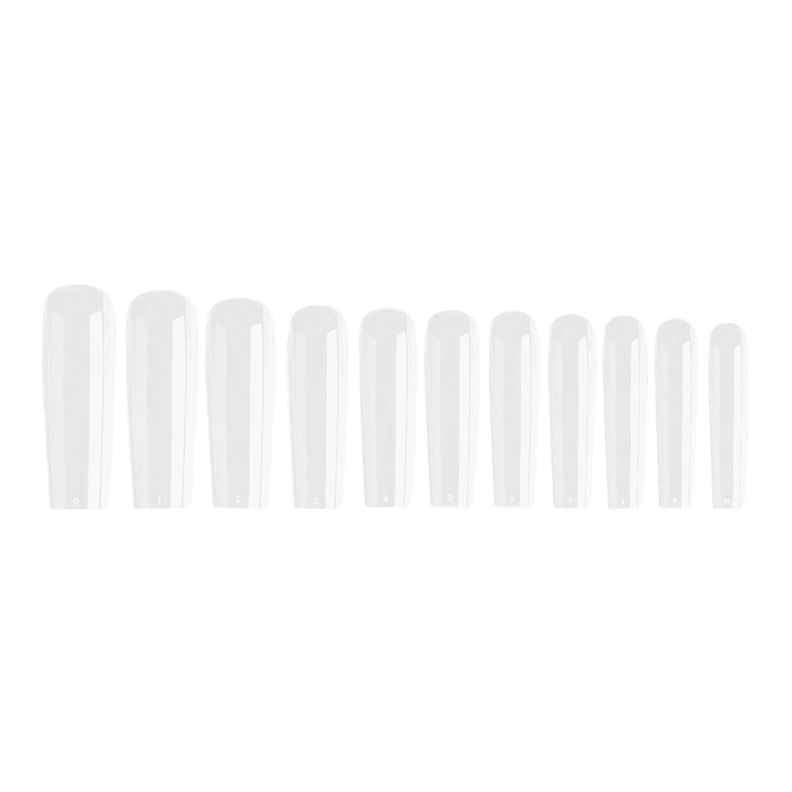 500Pcs False Nails Tips /Rectangular /Flexible/ Full Cover/ French Curve for