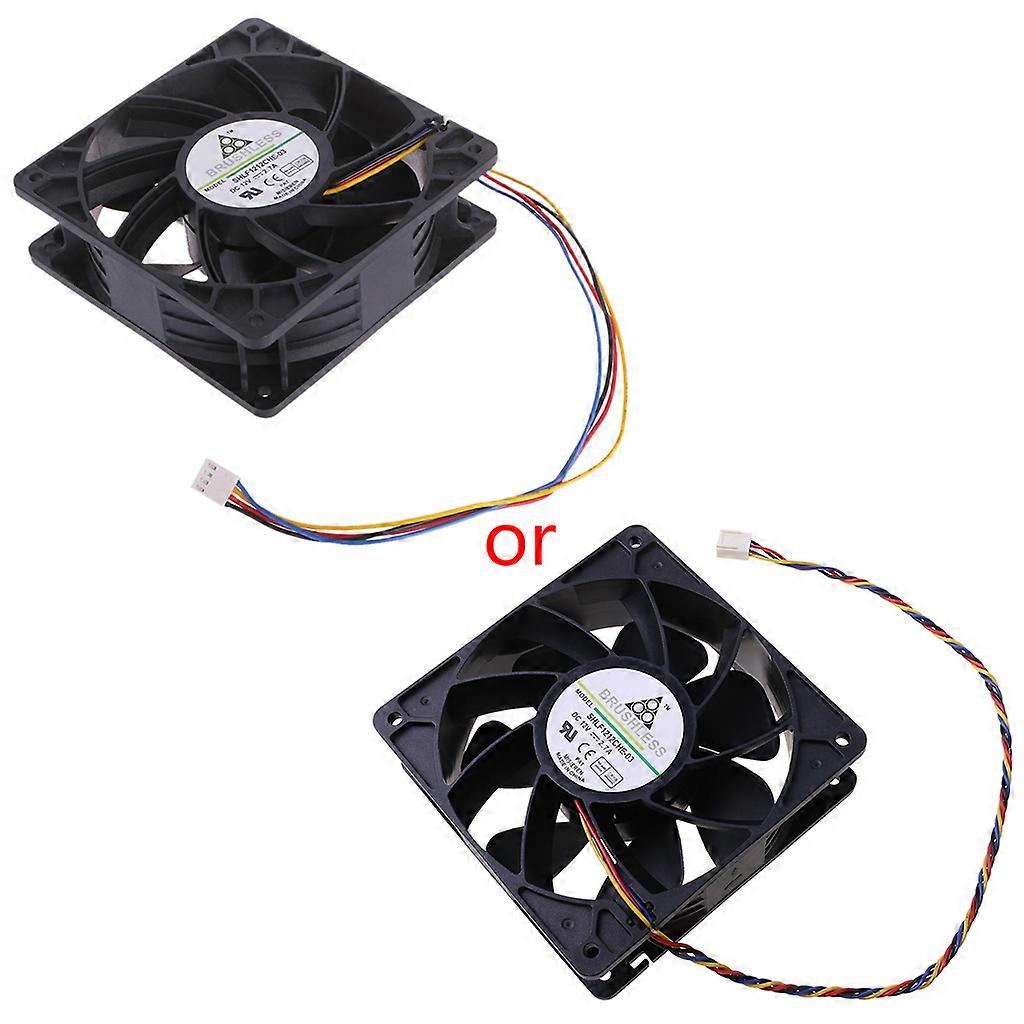 QFR1212GHE CPU Cooling Fan 12x12x3.8cm 4 Pin 4 Wire PWM Automatic Temperature Control Server Cooler with Ball Bearing