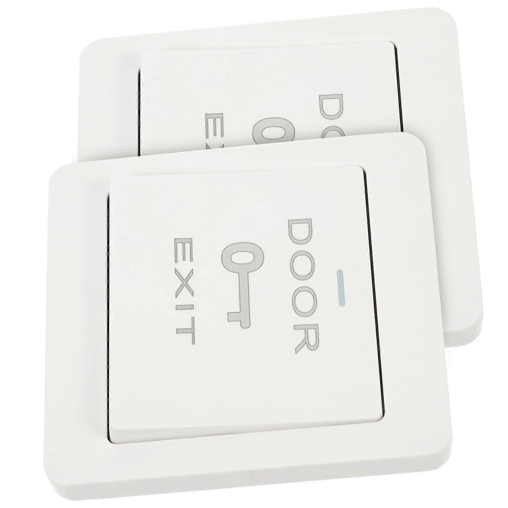 2 Pieces Doorbell Wall Plate Cover with Push to Exit Button for Outdoor Use, Durable Door Access Protection Cover