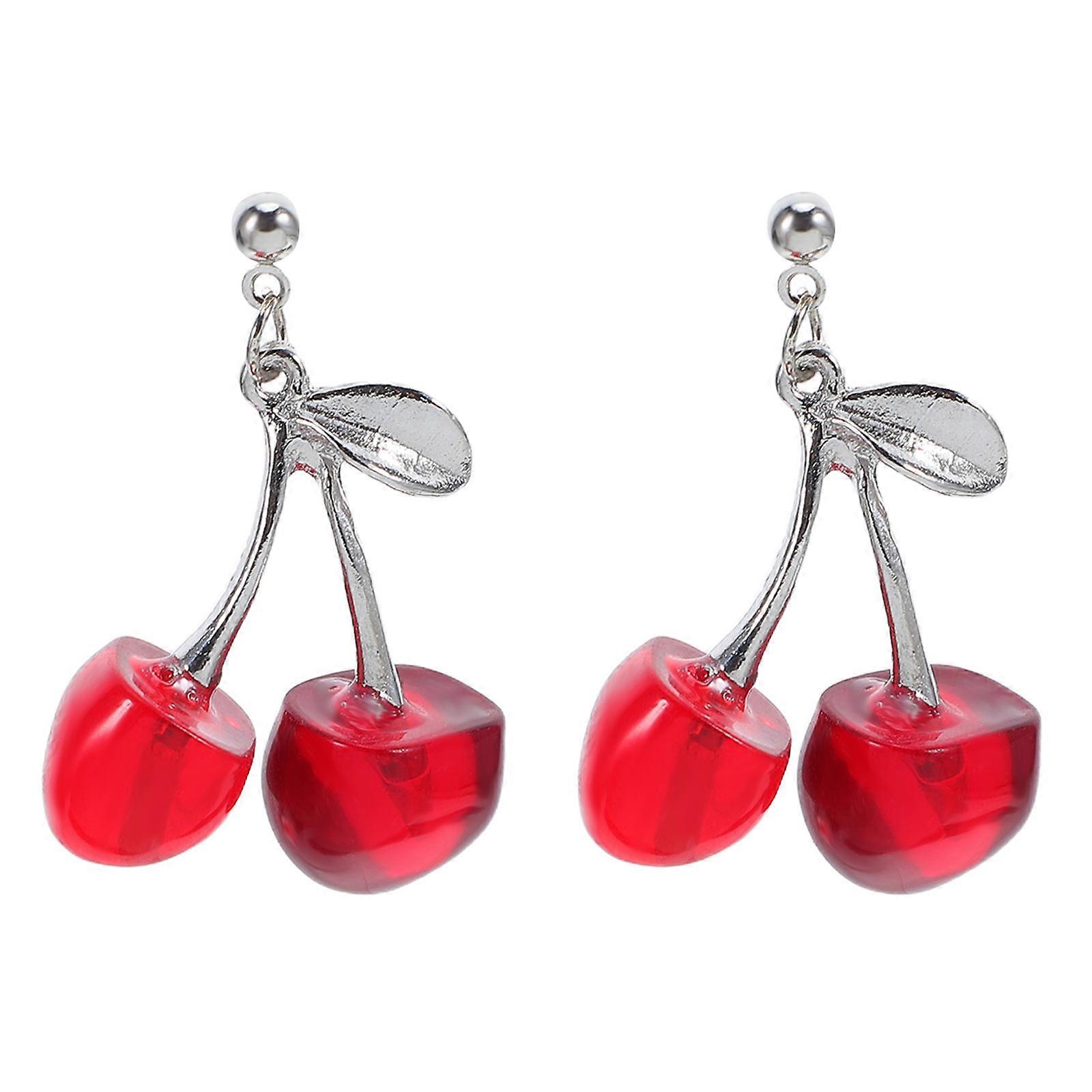 a polished and engaging product description for your **Cherry Dangle Earrings**:
✨ **Cherry Dangle Earrings for Women – Cute & Lightweight Fruit