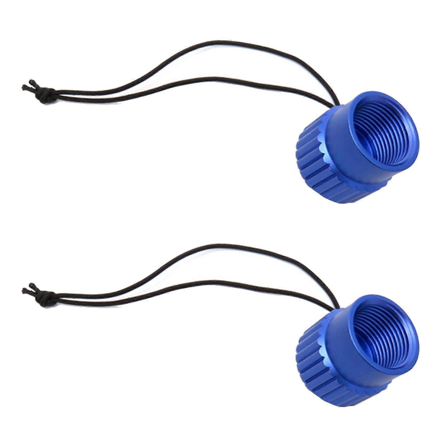 2X Thread dust cap plug cover Din 5/814NPS dust cap tank valve end cap accessory part blue
