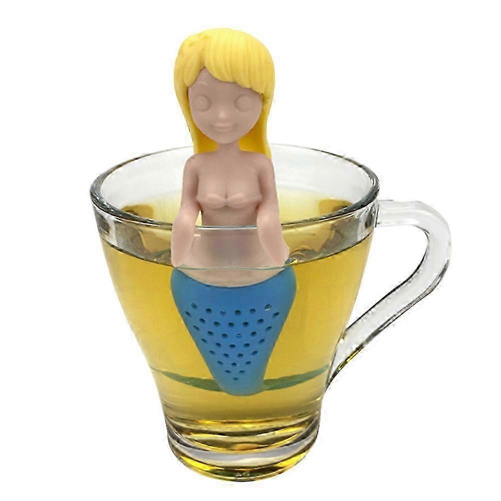 Mermaid Silicone Tea Infuser Tea Loose Leaf Tea Strainer Filter Diffuser Kitchen Tools Gadgets Golde
