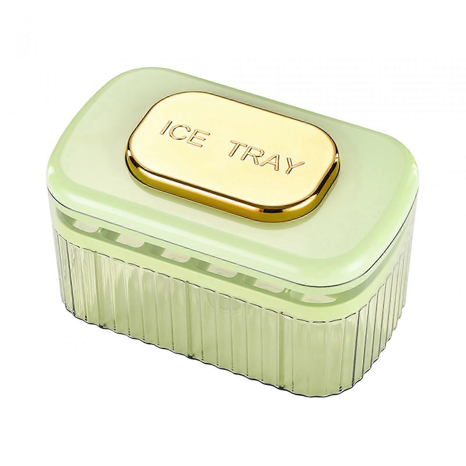 Silicone Ice Cube Tray for Freezer Space Saving with Container and Covers Ice