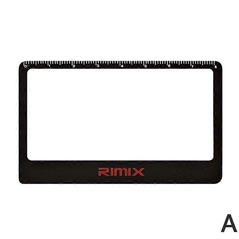Black (A)$ Portable card magnifier ultra-thin outdoor fire magnifier