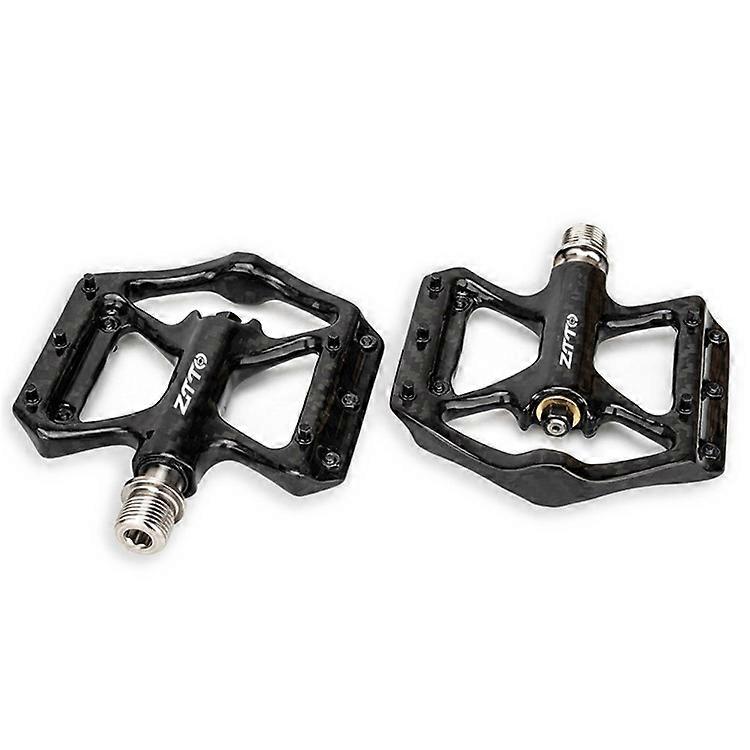 ZTTO R251C 1 Pair MTB Road Bicycle Pedals Ultra-Light Carbon Fiber Bike Cycling 3 Bearings Pedals