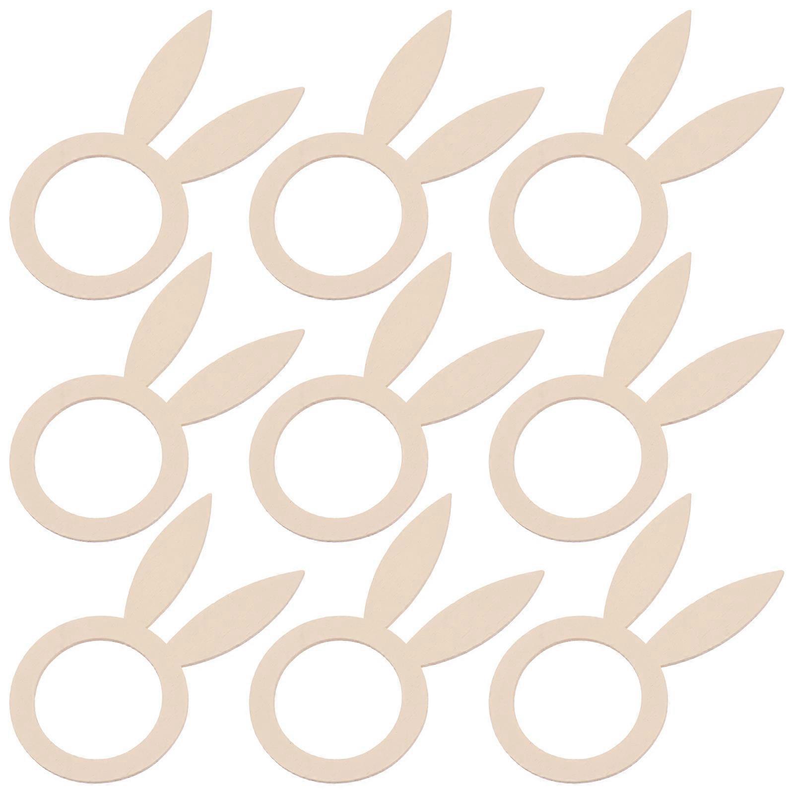 Wood Rabbit Napkin Rings Enhancing Simple