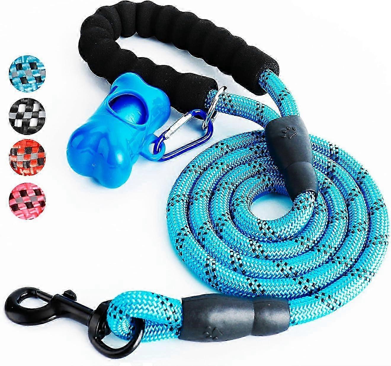 Durable Dog Leash with Soft Padded Handle & Waste Bags