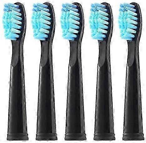 Electric Toothbrush Replacement Heads x5 - Black, 2024 Model