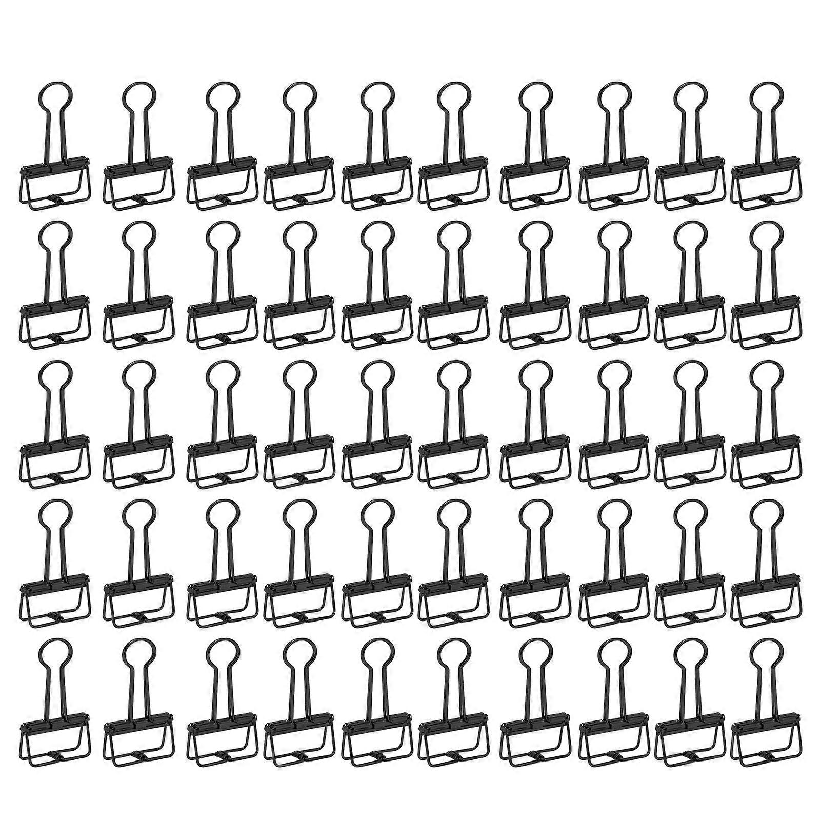 2025 أحدث طراز 50 قطعة مشابك موثق مجوفة مشابك ورق موثق معدنية ل