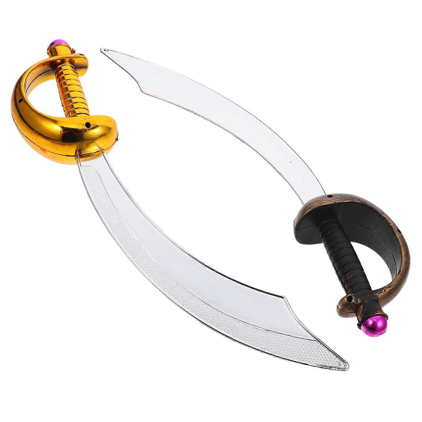 Here's a polished product description for your **2pcs Pirate Sword PVC Cosplay Props**:
**2pcs Pirate Sword PVC Cosplay Props – Realistic Curved