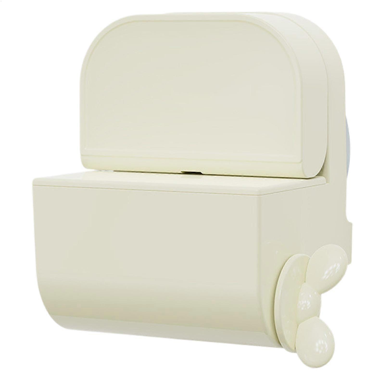 Toothpaste dispenser and holder Multifunctional wallmounted bathroom – Creamcolored