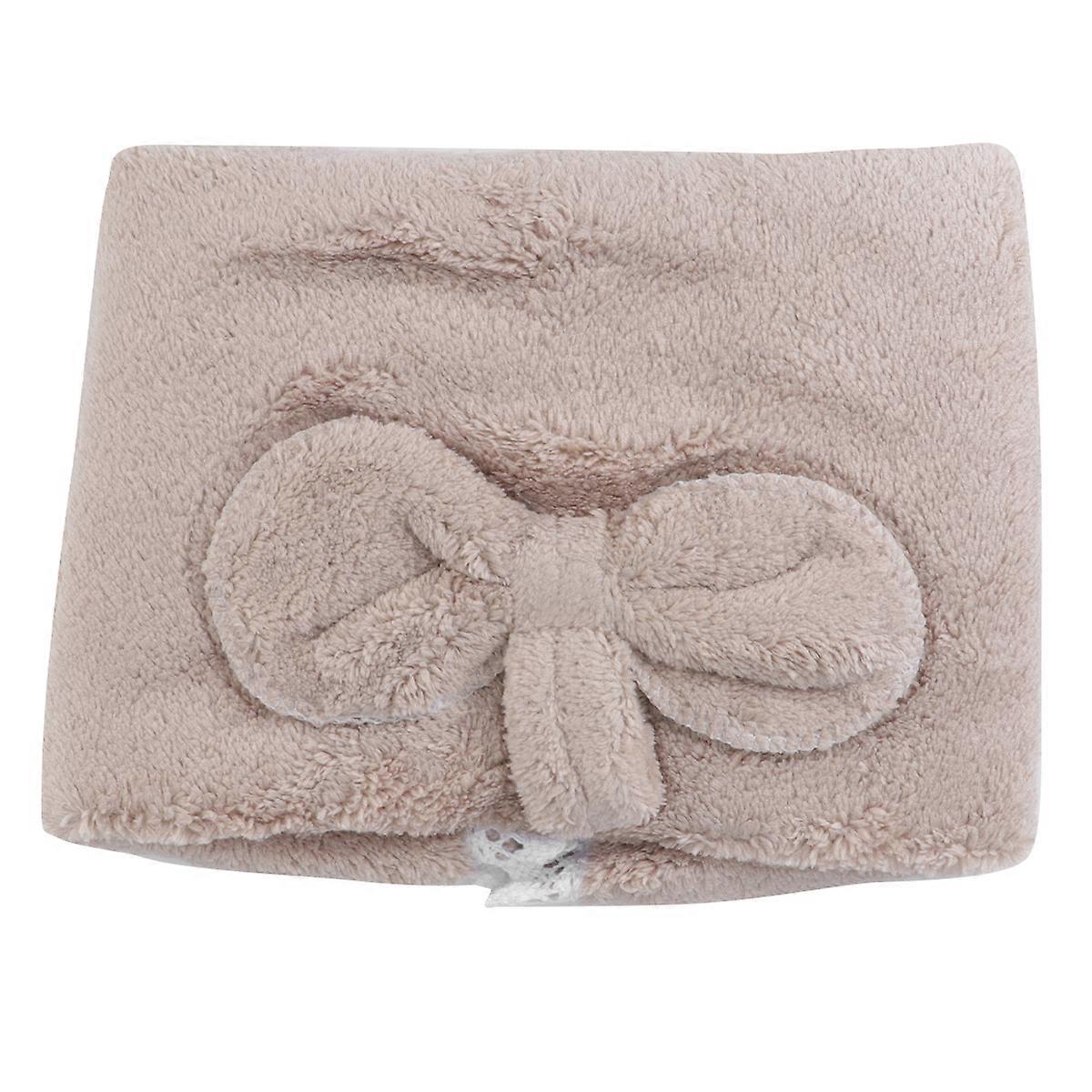 Hanging Hand Towels Bow Design Coral Fleece Cleaning Cloth Small Hand Towel Coffee 48x48x1cm 2Pcs