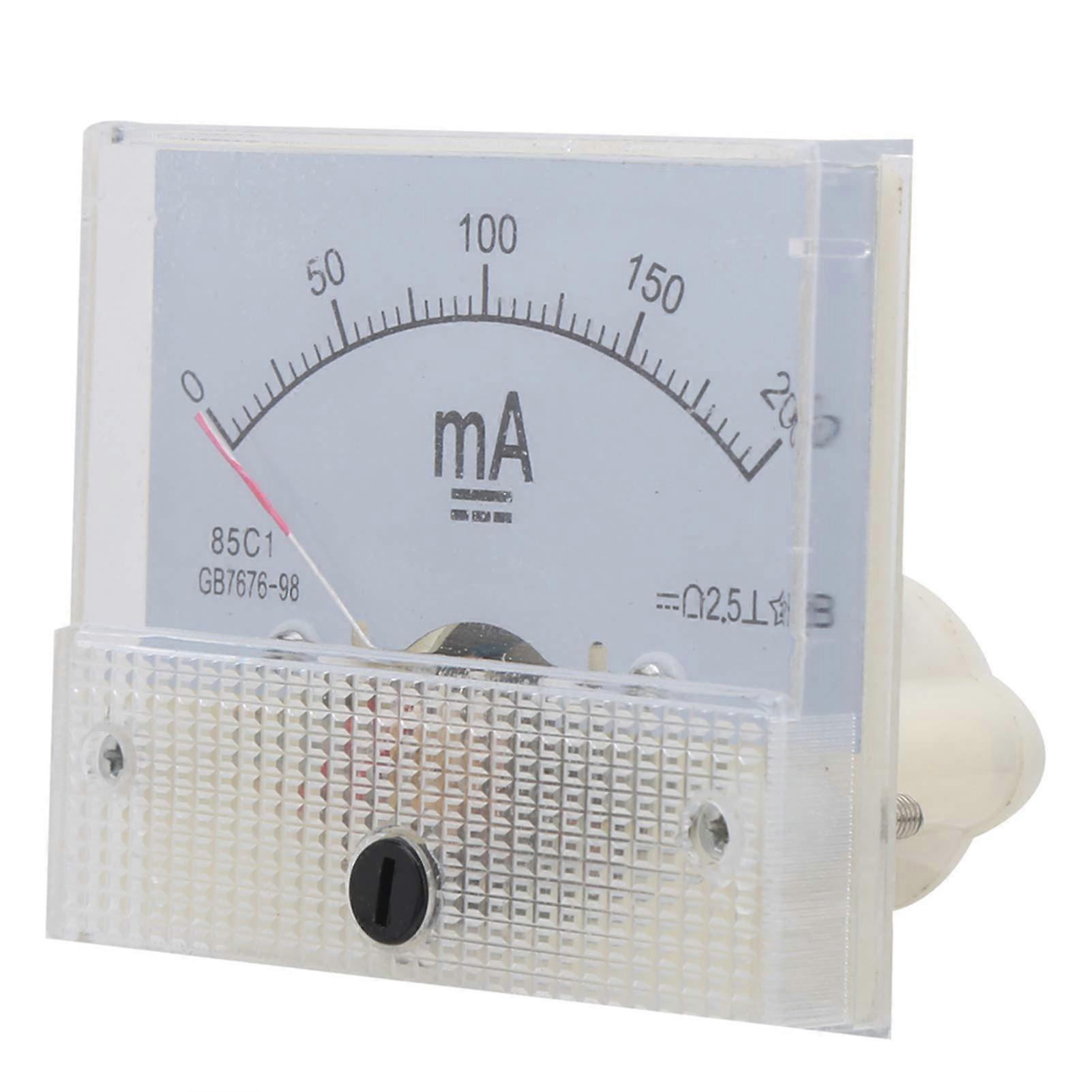 DC Amperemeter, pointer meter, DC 0200 MA ampere meter, clear scale, suitable for voltage stabilizer, power distribution cabinet and ammeter