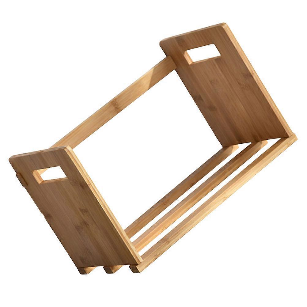 Khaki Scalable Book Shelf for Storage Made of Synthetic Material Keeps Desk Organized 1PC