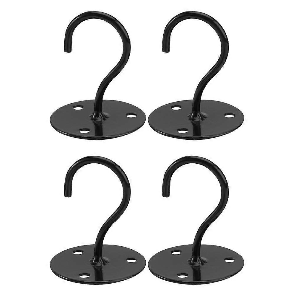 Ceiling Hanging Hooks Rustproof Iron Plant Hangers for Home Beautification Black 2.55X2.55X3.14in Stable Fixing