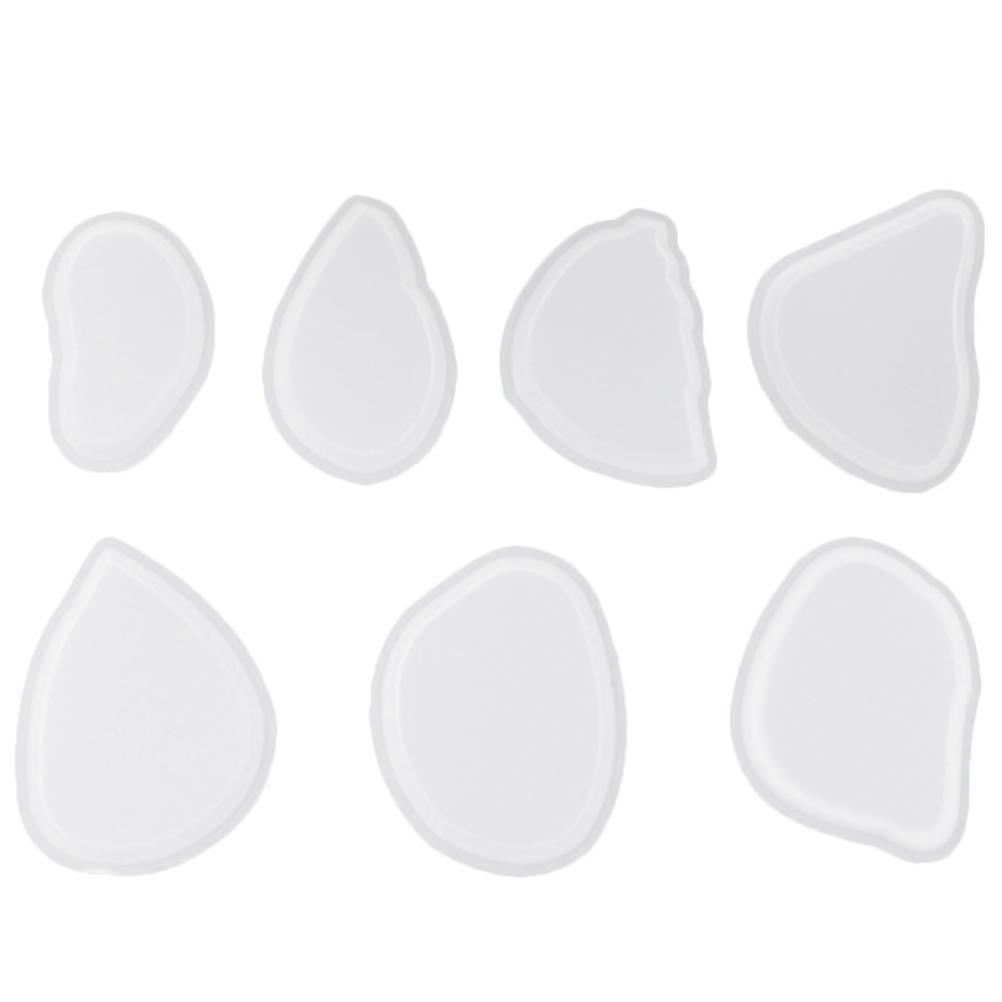 Pendant Silicone Mold Diy Decoration Heat-Resistant Reusable For Craft Making 7Pcs/Set White