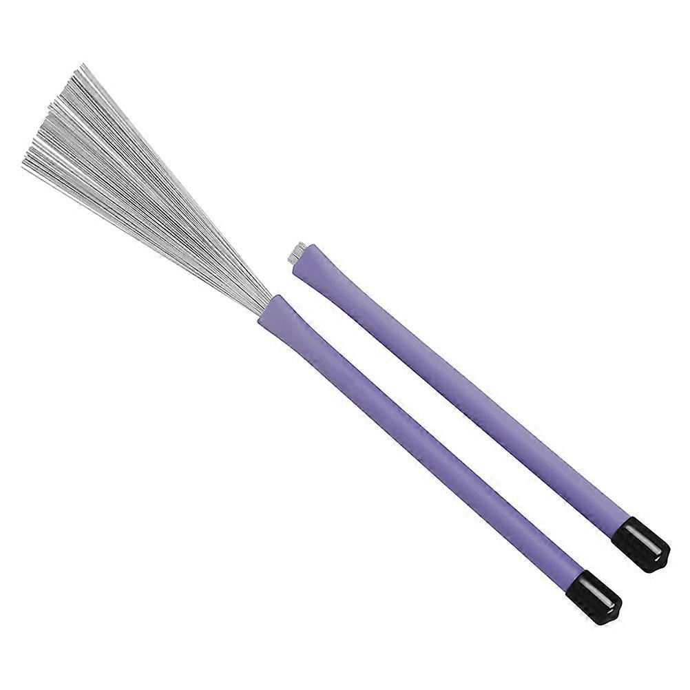 Steel Wire Drum Brush Drumming Accessories Beginner Practice 36.00X1.80X1.50CM Spring Back Effect 1 Pair