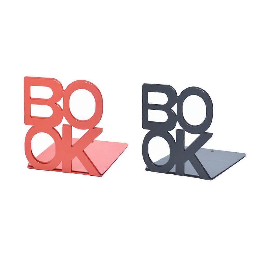 Metal Bookshelf Bookends for Holding Use 4Pcs Creative Design