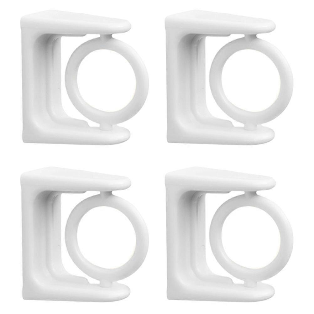 Useful Curtain Rod Hook Round Shape Rotating Ring Kitchen Bathroom 4Pcs