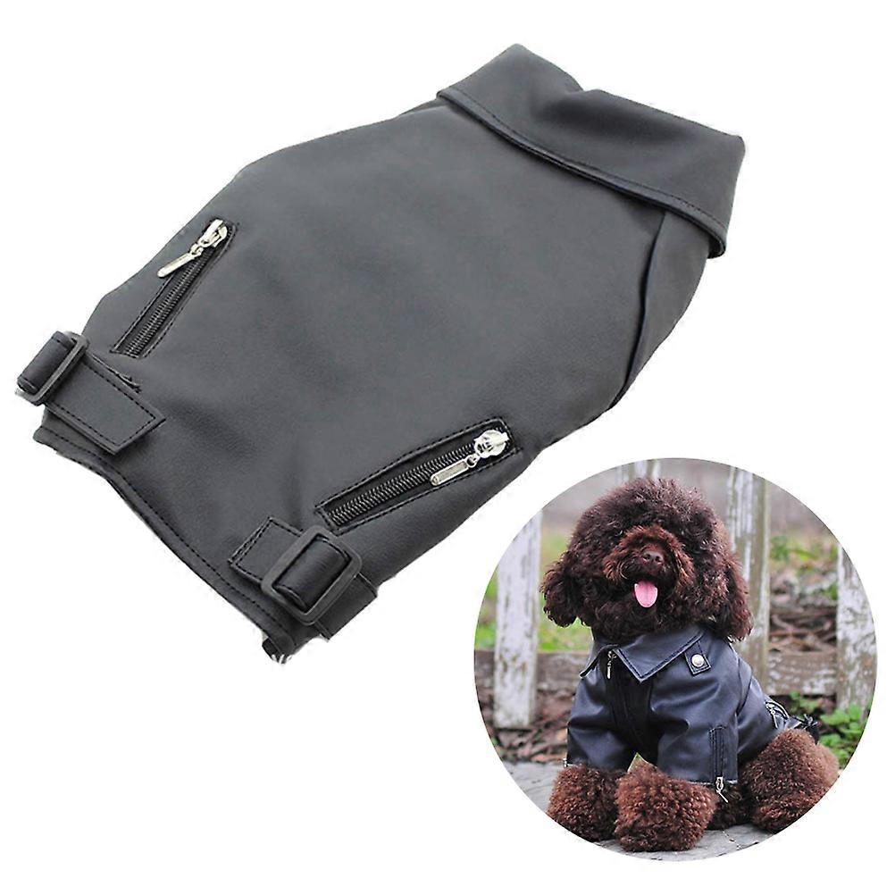 Dog Winter Jacket Windproof Water Repellent Pu Zip Up Coat for Puppies and Large Dogs Warm Comfortable Cold Weather Apparel