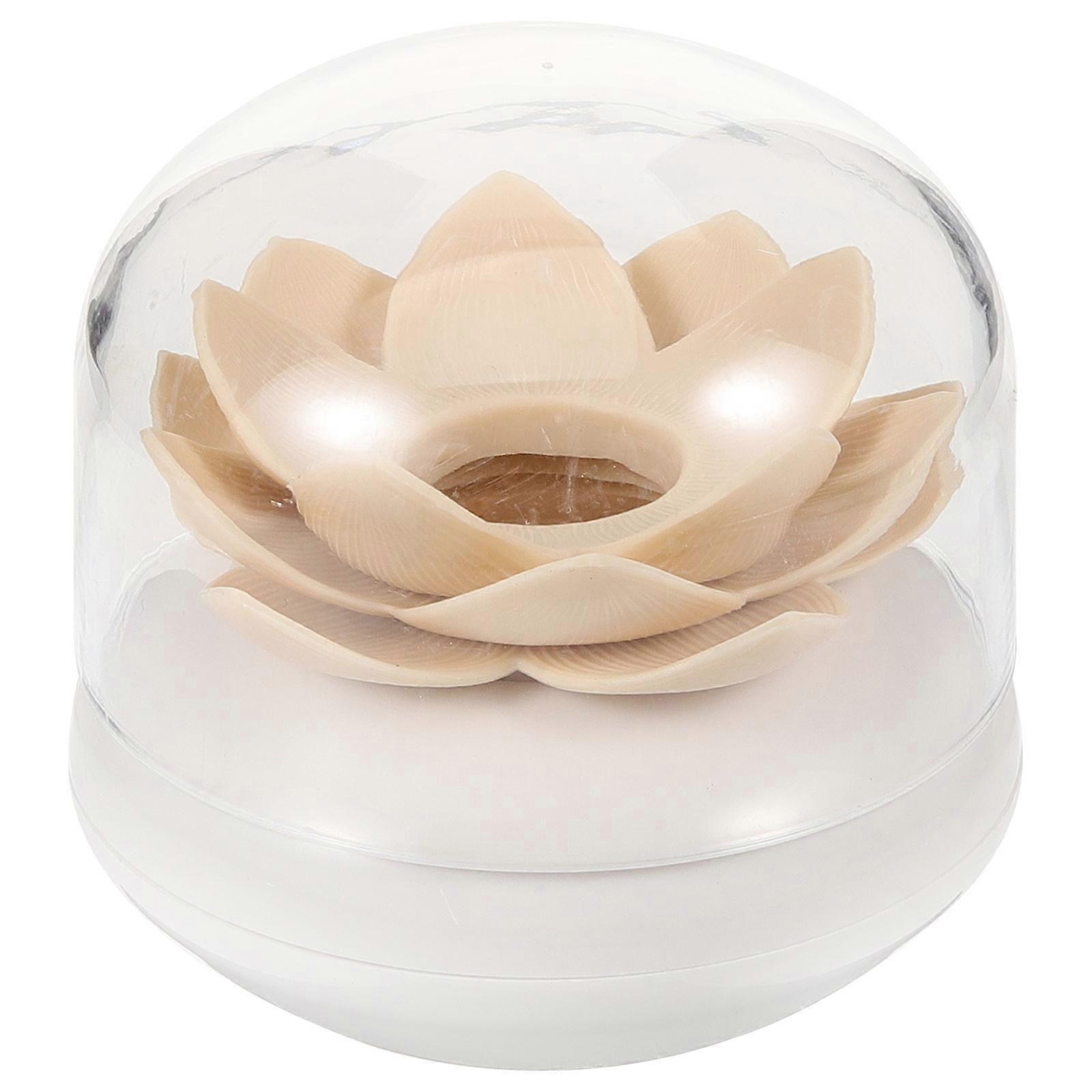Storage Box With Lid Cotton Swab Dispenser Lotus Shaped Multi-Color For Home Use 1Pack