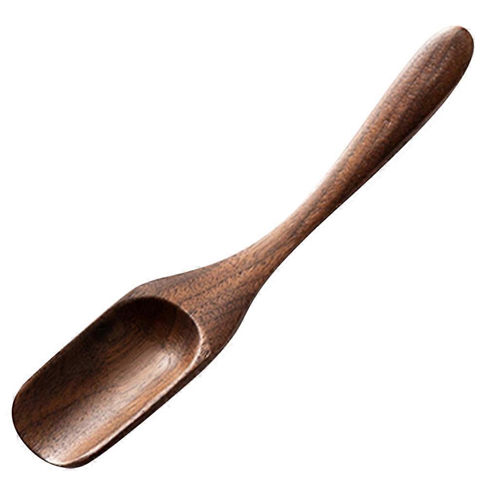 Tea Leaf Spoon Walnut Wood Multi-Use Spoon For Condiment Scoop Home Use 1Pack