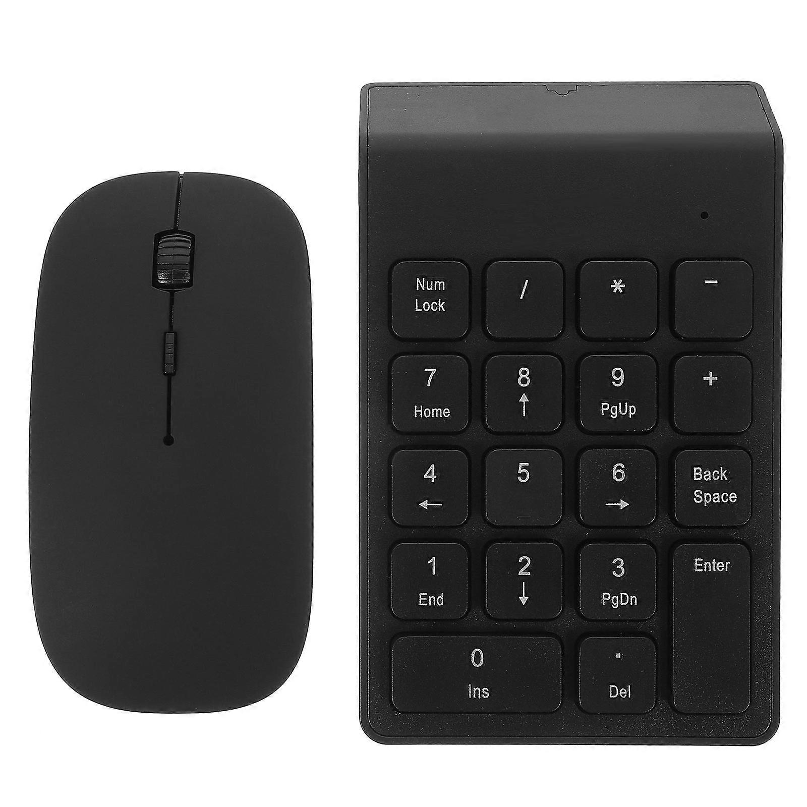 It looks like you're describing a product listing or title for a **wireless numeric keypad** that also includes a **wireless mouse**. Here's a more