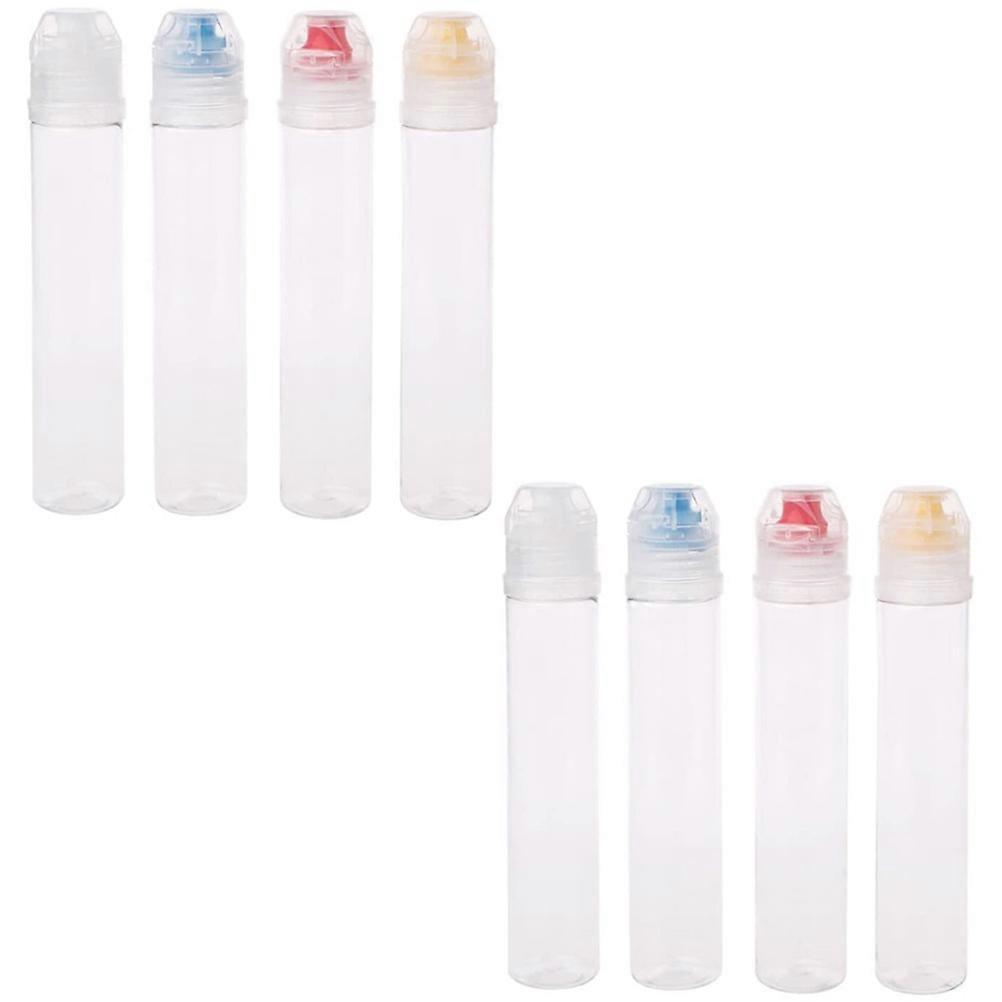 8pcs Reusable Squeeze Bottles for Condiments, Sauces, Dressings & Seasonings – Portable Travel & Picnic Storage Containers (Random Color)