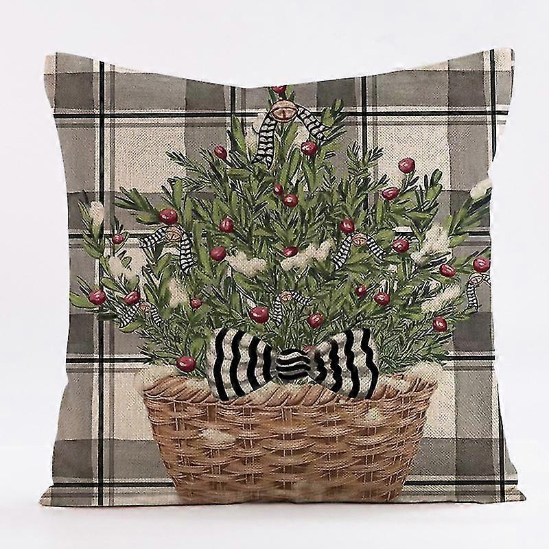 45x45cm Christmas Decoration Pillowcase Xmas Tree Elk Snowman Pillow Case