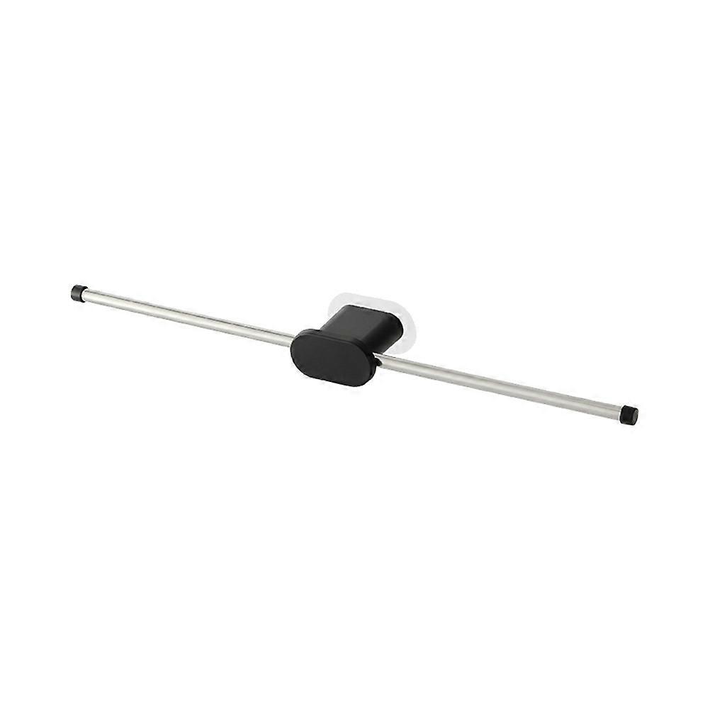 Black Plastic Single Pole Towel Rack for Bathroom Storage Easy to Install Spacesaving Design