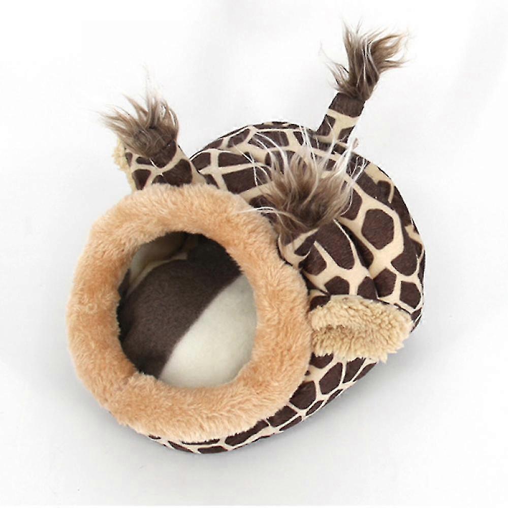 Mini Nest for Hamsters, Rabbits, Hedgehogs, and Small Animals - Anti-bite House Mat for Giraffe Design
