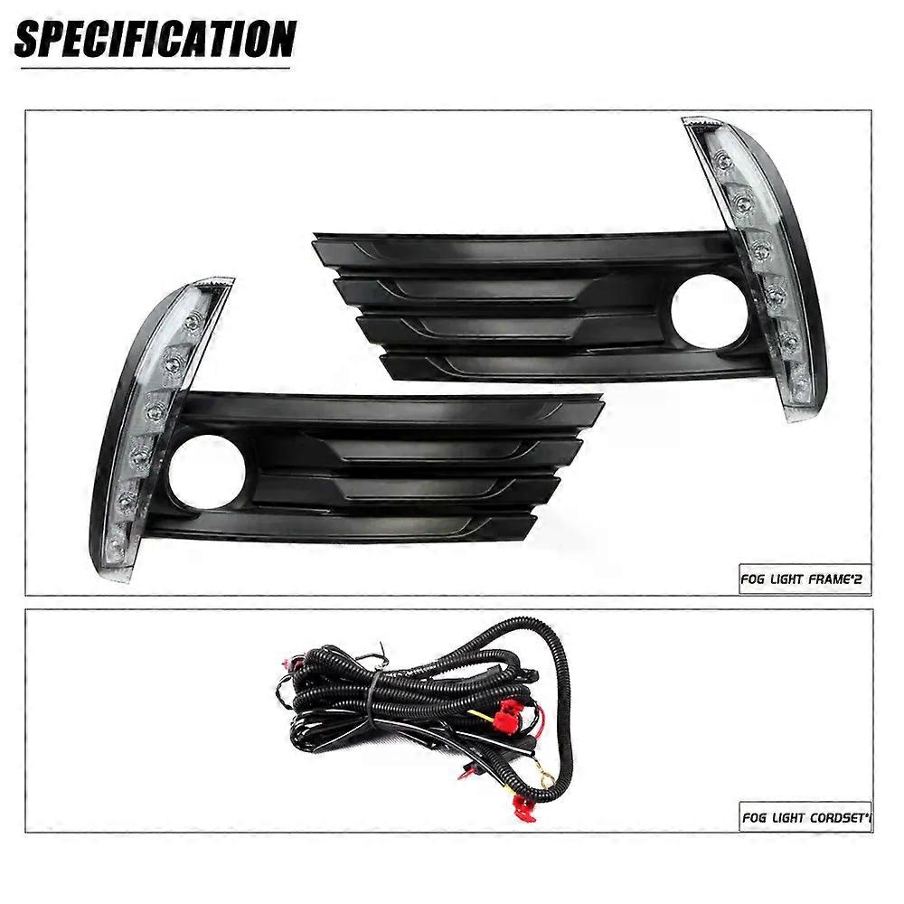 unique FOR TOYOTA COROLLA 2017-2018 LED Light Bar DRL Daylight Day Time Running Light Fog Lamp Cover w/Wiring Set (2pcs/set)