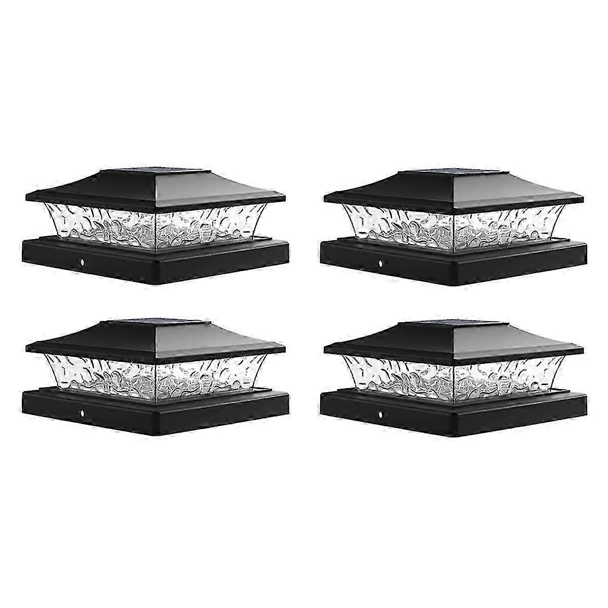 Solar Post Cap Lights Outdoor Deck Fence Post Light 4pack