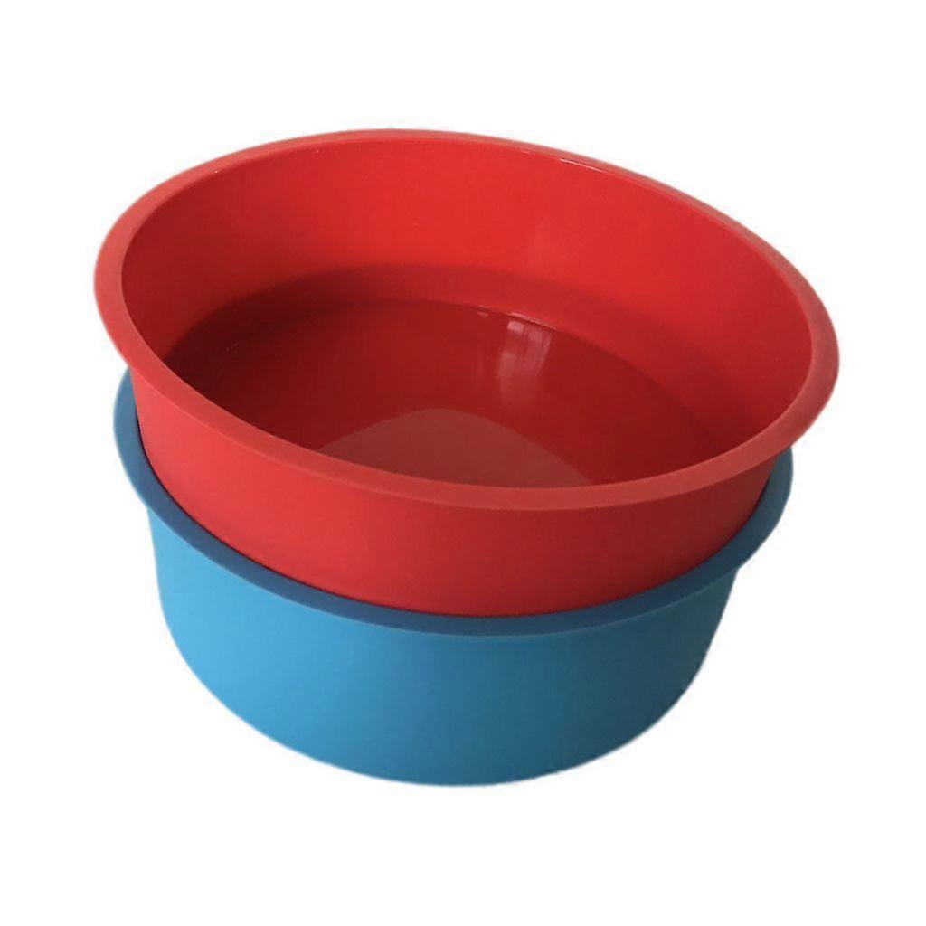 Silicone Cake Mold Non-stick Quick-change Silicone Baking Mold Round Cake Mold Set Suitable for DIY Chocolate Cake Bread 4 Colors