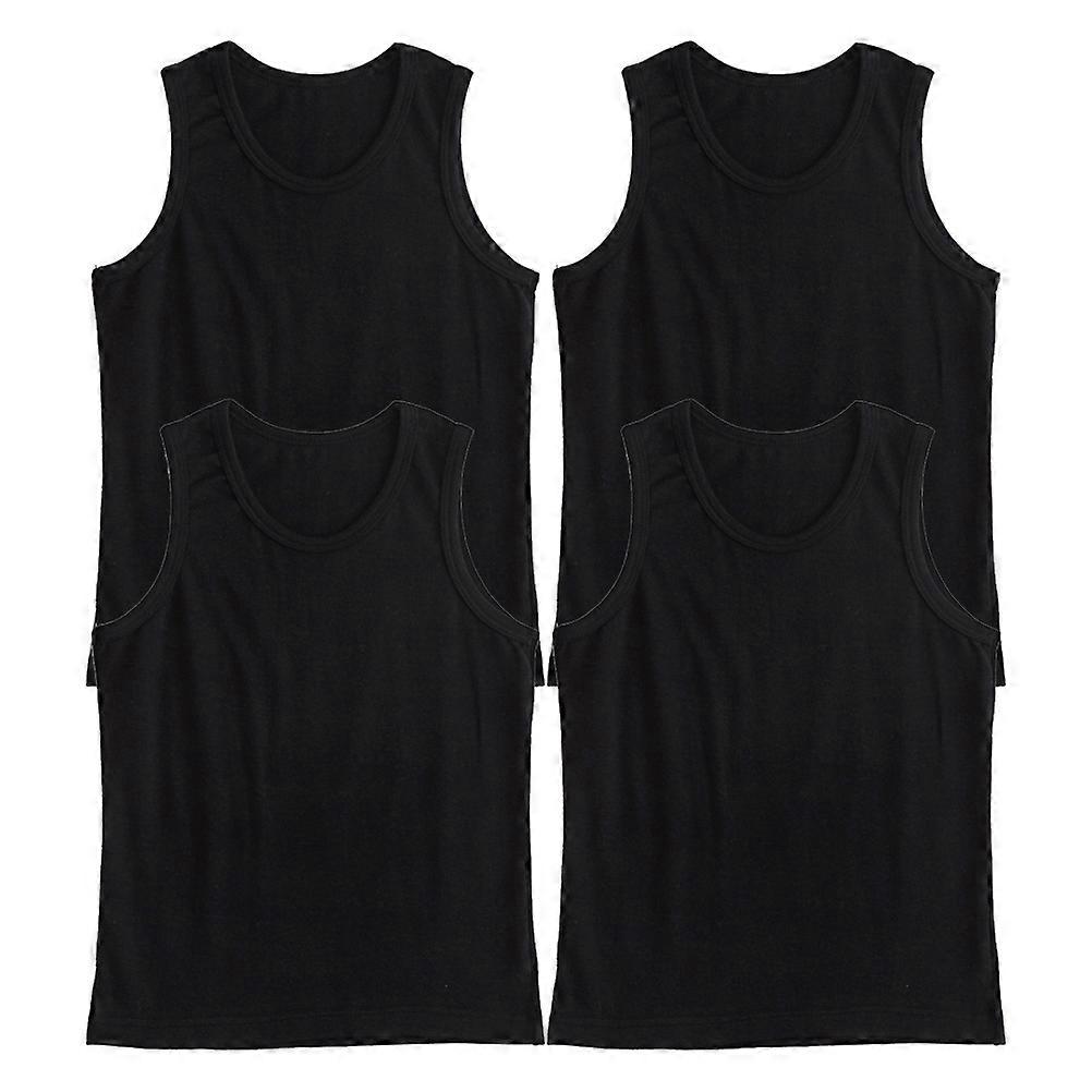 Vest for gutter jenter sommer fritid komfortabel bomull tank 120cm 4stk