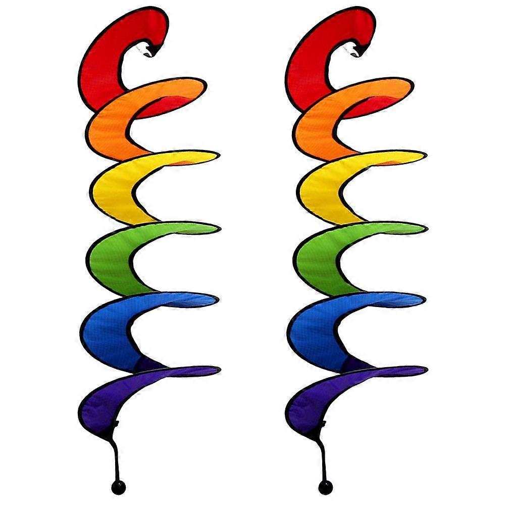 Rainbow Portable Wind Spinners Vibrant Hanging Garden Decor for Porches, Balconies & Outdoor Spaces