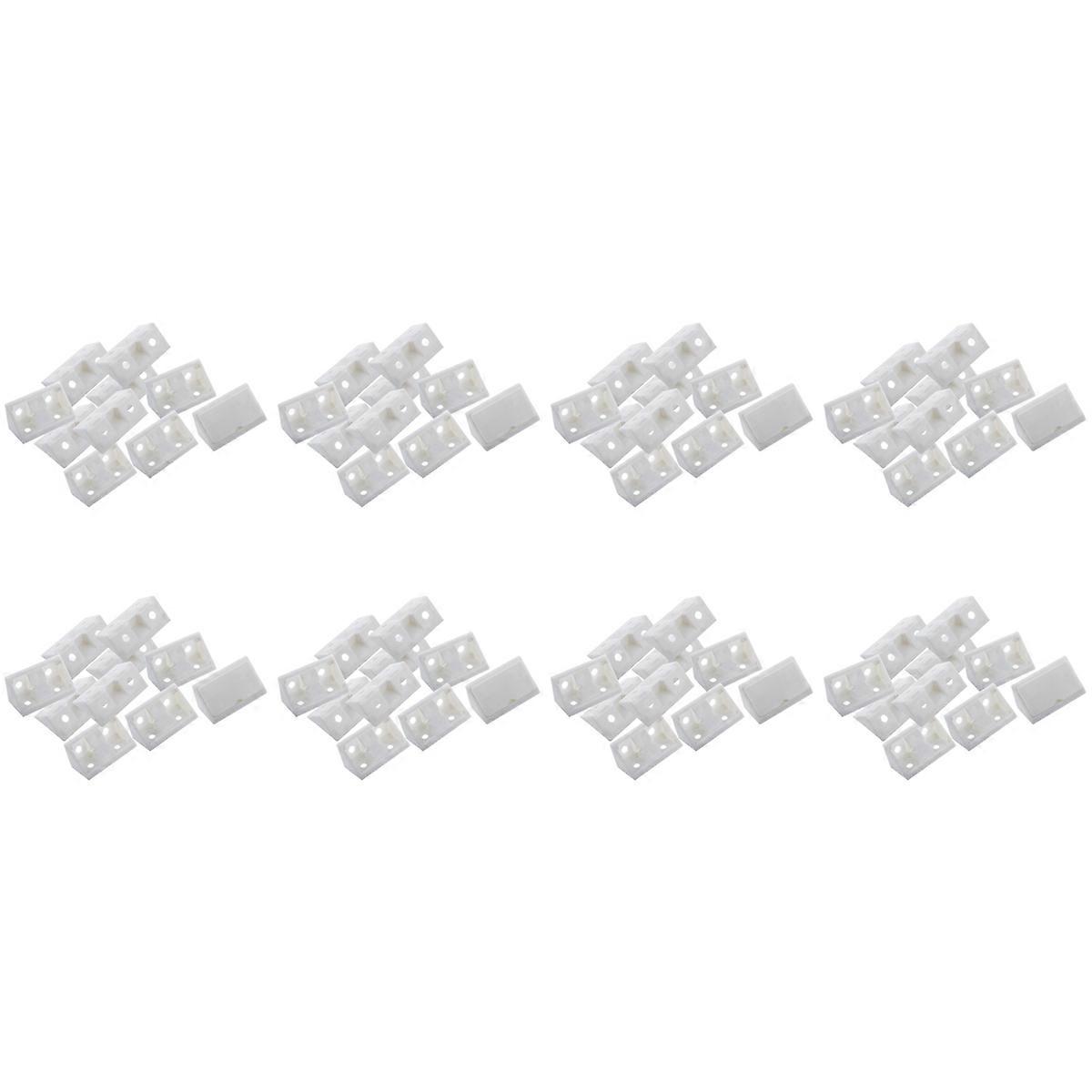 Équerres d'angle pour fixation de meuble, blanches, 10 pièces