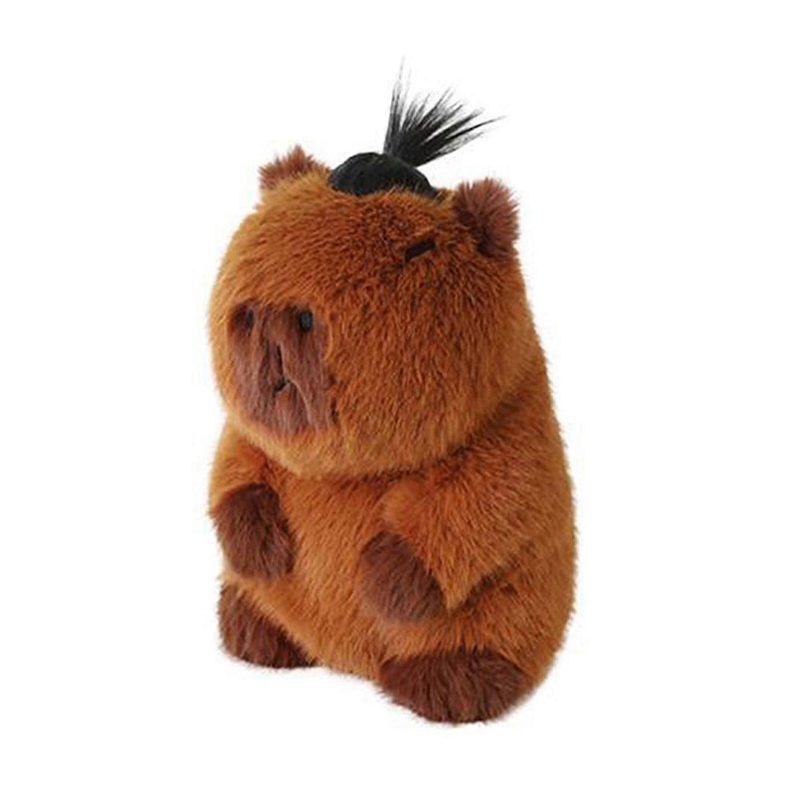 Kids Capybara Doll Shape Throw Pillow Comfortable Soft Plush Doll for Girls/Boys(25cm)