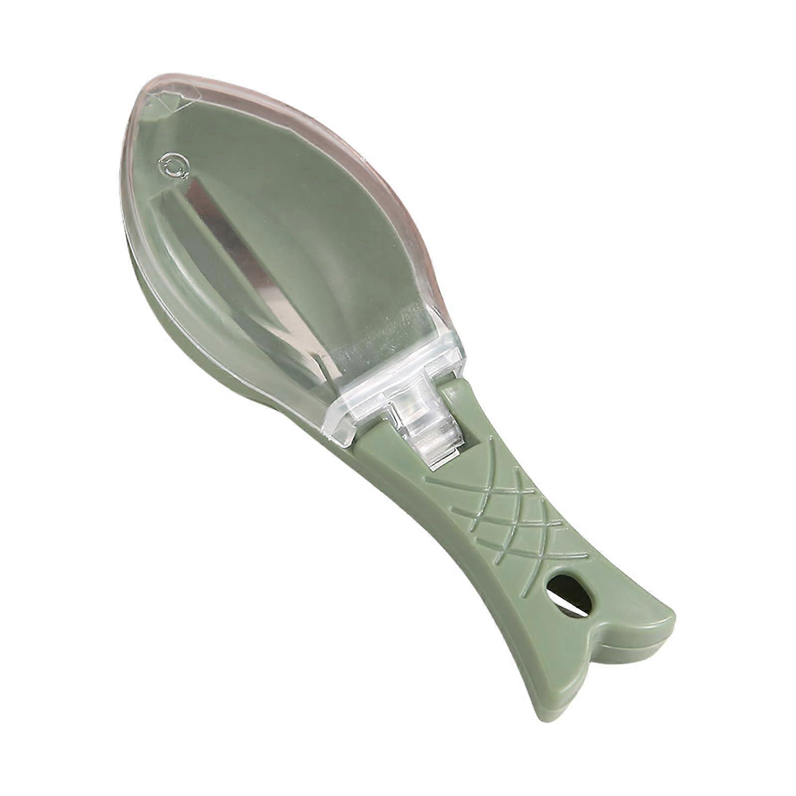 Fish Scale Remover, Ergonomic Manual Fish Cleaning Tool For Home Kitchen, Easy To Use, Green