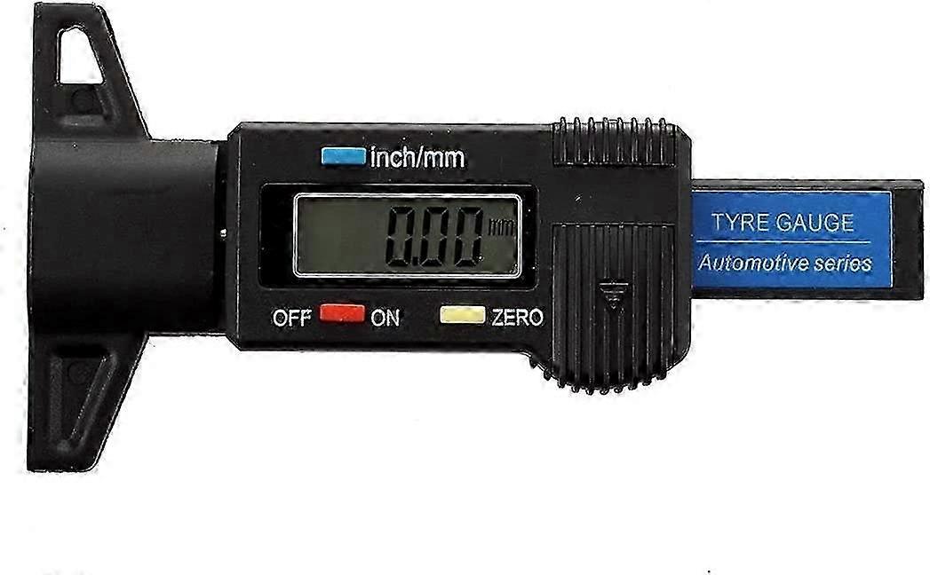 Digital LCD Depth Gauge for Measuring Tread Depth, Suitable for Depths from 0 to 25.4mm