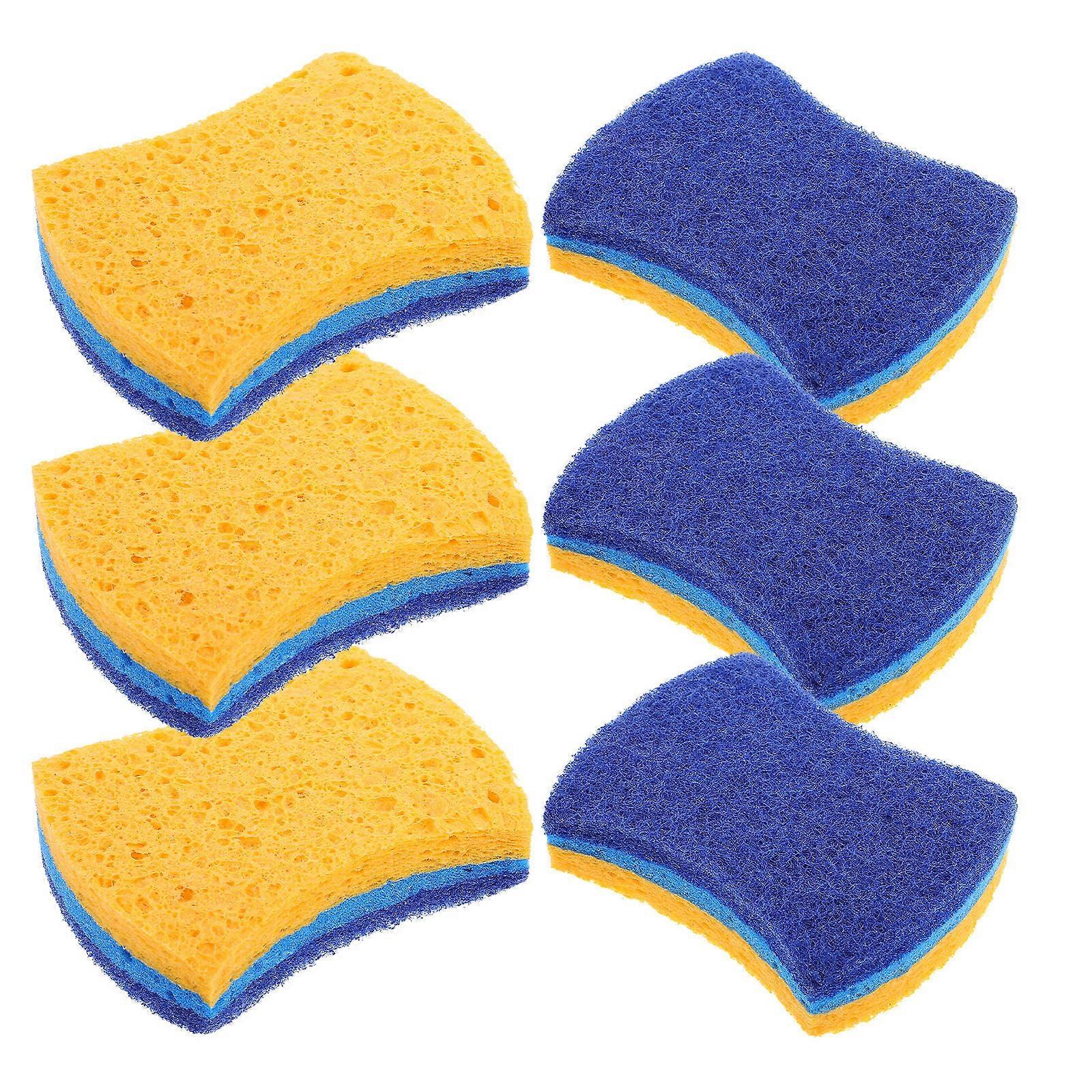 Washing Sponge For Kitchen And Bathroom Cleaning Oval Shape 6Pcs