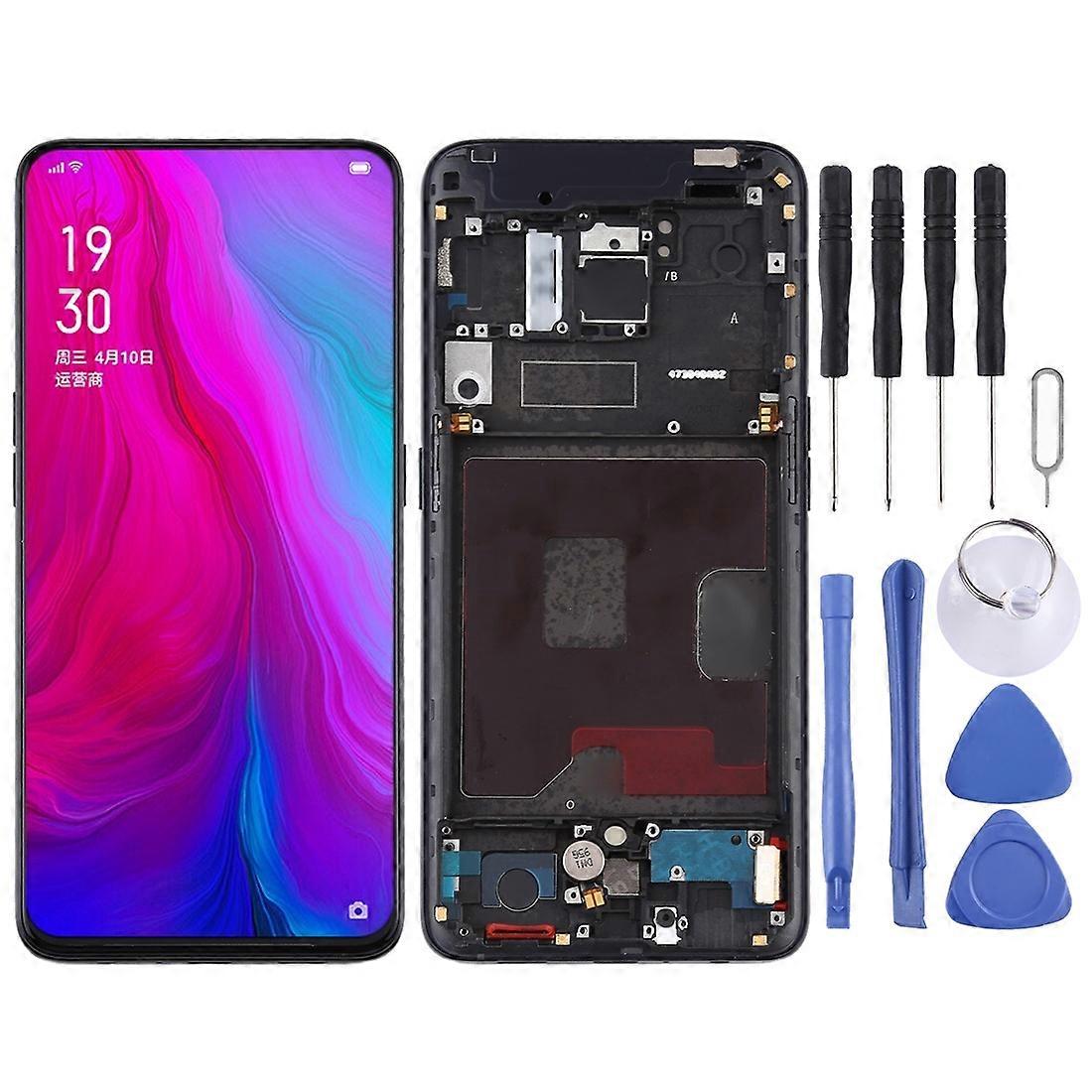 COMPATIBLE LCD Screen for OPPO Reno Digitizer Full Assembly with Frame (Black)